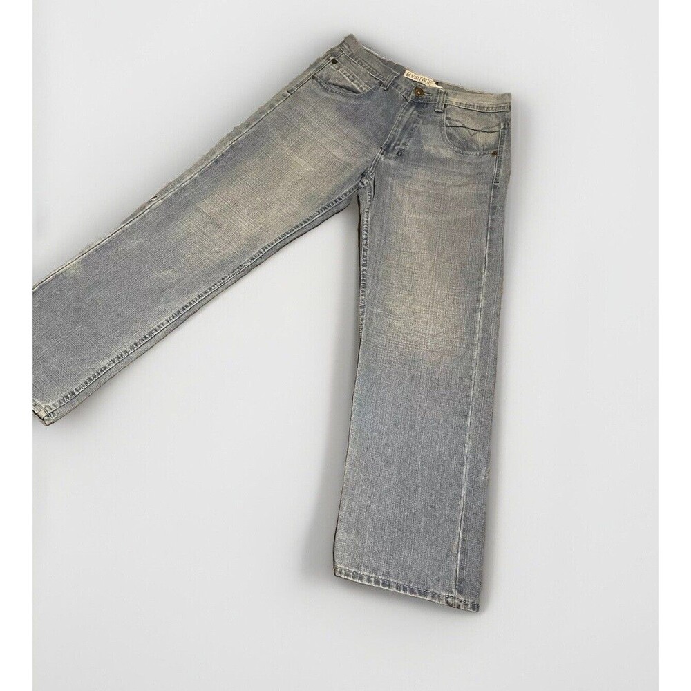 xRB Vintage Mens 90s Denim Baggy Jeans Relaxed Y2K Pants Royal Blue Skater 34x34